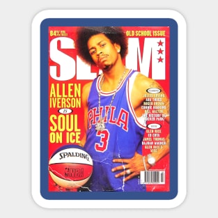 Allen Iverson - Distressed Slam Cover Sticker